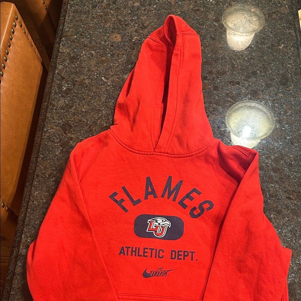 Nike Red Flames Kids Hoodie